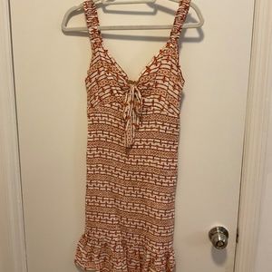 Lost + Wander Smocked Dress, Mini/midi Size S